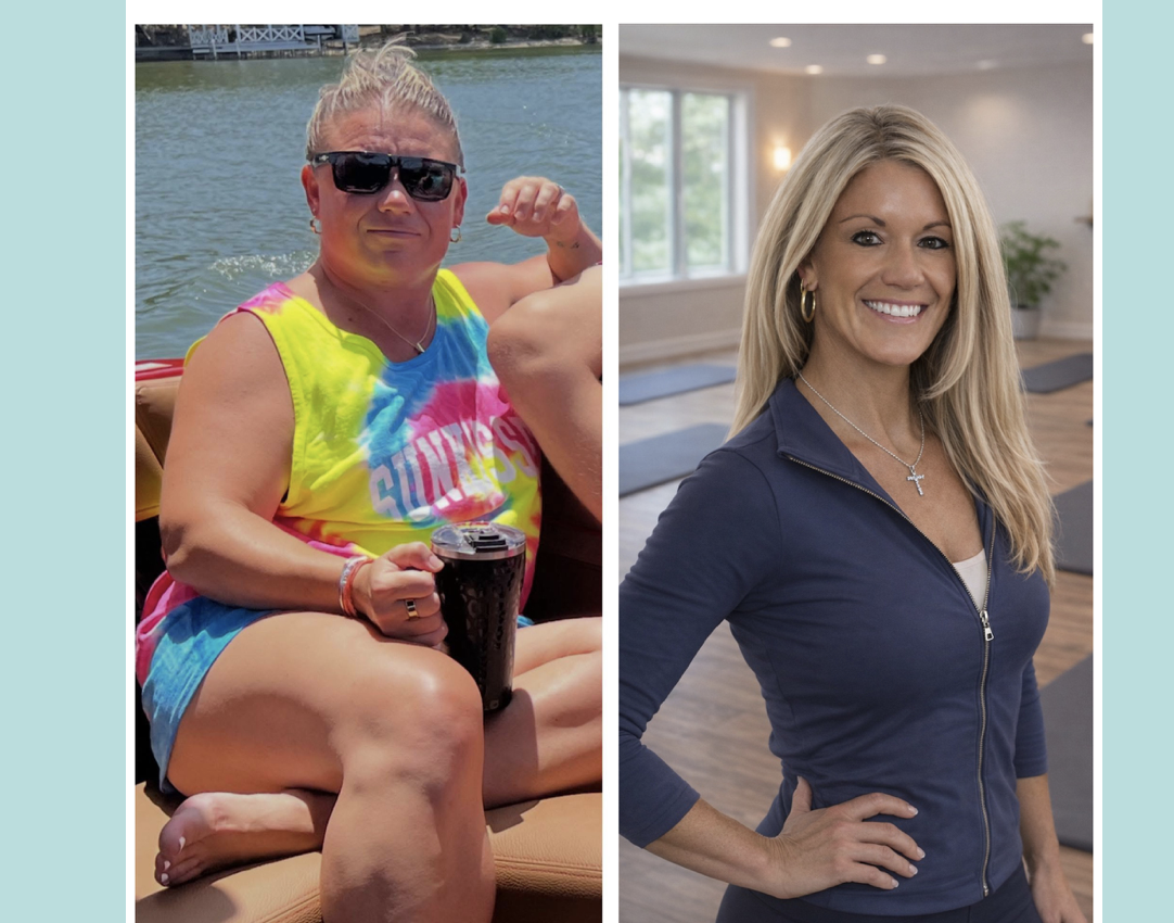 Katie Miller before and after losing 55 lbs